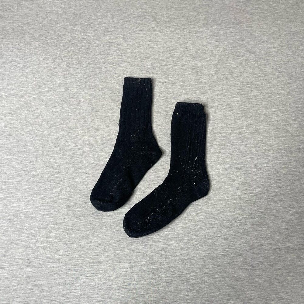 Women’s & Girl’s Black Cozy Plush Crew Socks